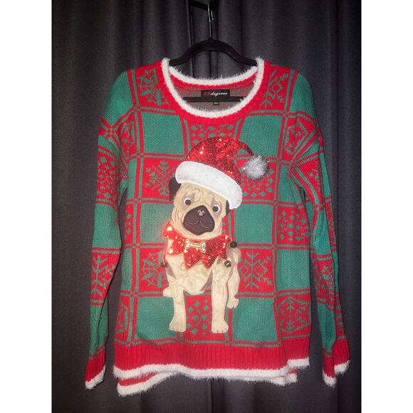 Ugly Christmas Sweater Xmas Size Large Dog - Picture 1 of 3